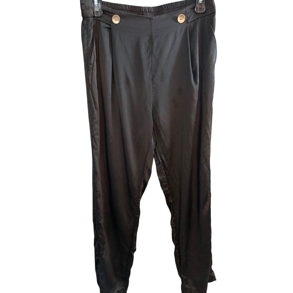 Lily Silk Mulberry Pants 28 6/8 Black Lounge Quiet Luxury Sophisticated‎ Office